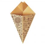 Cornet de frites avec réserve sauce